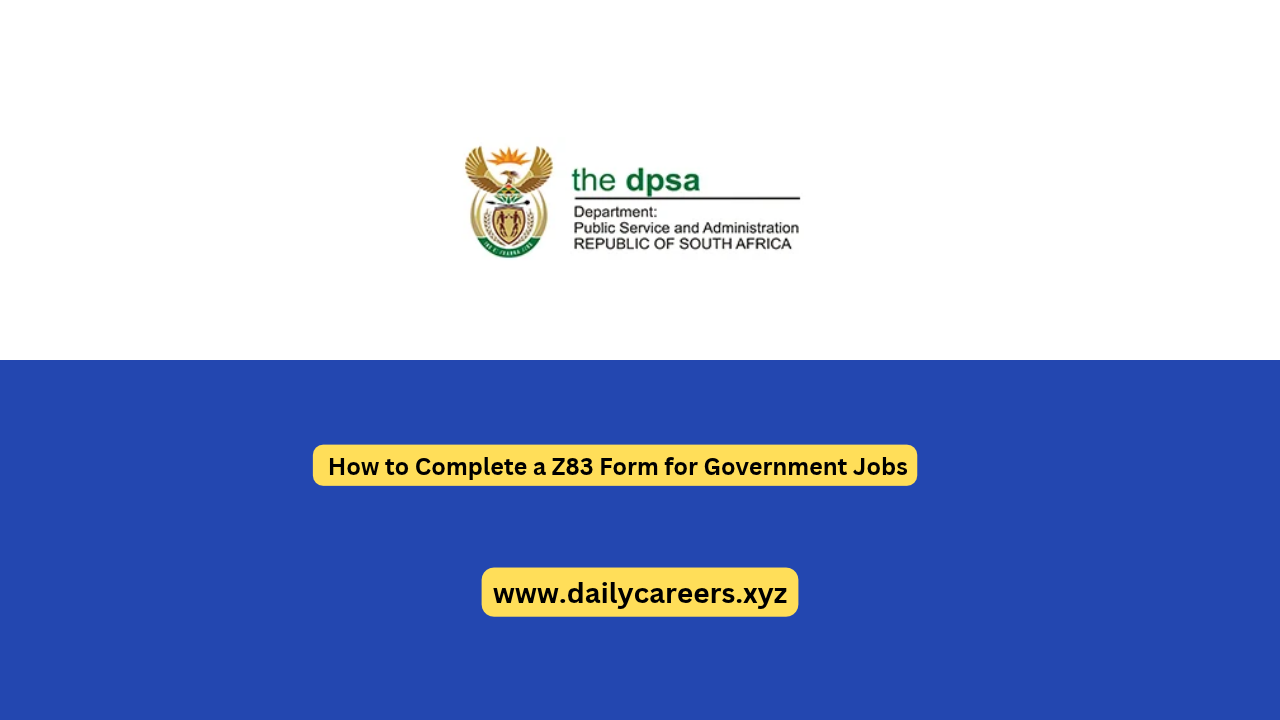 # How to Complete a Z83 Form for Government Job Applications Applying for a government job in South Africa often involves submitting a Z83 application form with your CV. If you are applying for the first time, the different sections and declaration questions may seem confusing. This guide explains **how to complete a Z83 form**, where to download it, and how to check your application before submitting it. A correctly prepared application helps the department assess your suitability. It does not guarantee shortlisting or employment. ## What Is a Z83 Form? The Z83 is an application form used by government departments to gather information about people applying for advertised positions. It covers the post, your personal details, qualifications, work history, and references. Use it when the vacancy instructions require it. Do not assume that every municipality, public entity, or state-owned company uses the same application process. ## Where to Download the Z83 Form You can [download the official Z83 form from the South African Government website](https://www.gov.za/sites/default/files/Z83.pdf). The form linked above is marked **“Effective 01 January 2021.”** A form does not become outdated simply because its effective date is earlier than the year in which you are applying. Always obtain the version provided by an official government source and check the vacancy instructions. Keep a blank copy saved on your phone or computer. Create a separate working copy for each application so you do not accidentally send a previous vacancy’s details. ## Before You Start Have the following ready: - The complete official vacancy advertisement. - Your updated CV. - Accurate education and employment dates. - Your contact details. - Details of suitable references who have agreed to be contacted. Read the advert’s application notes as carefully as the job requirements. Pay attention to the reference number, submission address, closing time, and document format. ## Section-by-Section Guide The following table summarises the form’s main sections. | Section | Information to provide | |---|---| | **A: Advertised post** | Job title, department, reference number, and availability or notice period. | | **B: Personal information** | Identity and citizenship details, relevant declarations, experience totals, and professional registration where applicable. | | **C: Contact details** | Preferred correspondence language, communication method, and contact details. | | **D: Languages** | Languages and your speaking, reading, or writing proficiency. | | **E: Qualifications** | Qualifications from highest to lowest and current studies. | | **F: Work experience** | Employers, positions, dates, reasons for leaving, and applicable public-service reappointment information. | | **G: References** | Referees’ names, relationships to you, and contact numbers. | ### Part A: Copy the Vacancy Details Carefully Copy the job title and reference number directly from the advertisement. A reference number helps distinguish similar positions, including posts with the same title at different locations. For example, your preparation notes might look like this: - **Position:** Administration Clerk. - **Department:** [Exact department name]. - **Reference:** [Exact advertised reference]. - **Availability:** Immediately, if that is accurate. This is an illustration, not an actual vacancy. Avoid writing “any available job.” Your application should identify the particular advertised position. ### Part B: Answer the Questions Honestly Read each declaration separately. Do not select the same answer throughout without checking what each question asks. Where an explanation is requested, give accurate information. If you do not understand a question, contact the vacancy’s listed enquiries person rather than guessing. Check that your personal details agree with your identification documents and CV. ### Parts C and D: Make Your Information Useful Choose a contact method you can reliably access. Check every digit in your telephone number and every character in your email address. For languages, assess your abilities honestly. Being comfortable speaking a language does not necessarily mean you have the same level of writing ability. ### Part E: Describe Your Education Accurately Distinguish completed qualifications from current studies. Do not present an unfinished course as a qualification already awarded. Check institution names and completion years against your records. ### Part F: Keep Employment Dates Consistent Compare the dates on your form with your CV. Use accurate job titles and reasons for leaving. If you have never been employed, state that clearly rather than inventing experience. Relevant projects or volunteering can still appear in your CV, labelled appropriately. ### Part G: Ask Your References First Choose people who can discuss your work, studies, or responsibilities. Ask permission before supplying their details and confirm that their telephone numbers still work. A former supervisor, lecturer, or volunteer coordinator may be suitable, depending on your background. ## Can You Write “Refer to CV”? DPSA guidance permits applicants to refer to an attached CV for information in Parts E, F, and G where space is limited, provided the CV actually contains the required details. Do not use “refer to CV” as a substitute for answering every question on the form. Check applicable declaration and reappointment questions separately. A practical check is to compare each field with your CV. For example, if your CV omits reasons for leaving previous jobs, referring to it may not supply everything requested. ## What If a Question Does Not Apply? DPSA’s March 2025 clarification allows questions in Parts A–D that do not apply to the applicant or position to be left blank, marked with a dash, or indicated as not applicable. That does **not** mean you can skip relevant questions. Using “N/A” can make it clearer that you considered the field. The clarification also explains that applicants currently employed in the public service do not need to complete the section intended for people seeking re-employment. Applicants to whom reappointment conditions apply should answer accurately. ## Sign and Date the Declaration Before signing, read your completed application and attachments. Sign the declaration, add the date, and initial the first page. DPSA’s 2025 clarification states that initials on the second page, where the signature appears, are not mandatory. The declaration signature remains required. If applying through an official recruitment portal, follow its specific signing procedure. Some government adverts explicitly provide a different process for systems that cannot capture a signature, with signing required later. Do not assume that exception applies to ordinary emailed applications. ## Which Documents Should You Attach? Many public-service adverts request a completed Z83 and detailed CV initially, with certified supporting documents requested from shortlisted candidates. Official guidance aims to reduce unnecessary certification costs for applicants. Read the particular advert to establish: - Whether supporting copies are required initially. - Whether documents must be combined into one PDF. - The permitted attachment size. - Whether submission is by email, portal, post, or hand delivery. If the instructions are unclear or appear contradictory, ask the listed departmental contact before the deadline. ## How to Submit Your Application Applications listed in the DPSA vacancy circular must go to the department advertising the position, using its specified submission channel. Do not send an application to DPSA simply because you found the vacancy in its circular. For an email application, use a clear subject line unless the advert specifies another format: **Application: [Job Title] – Reference [Number]** Give your file a recognisable name, such as: **Name_Surname_Reference_Application.pdf** Open every attachment before sending it. Check that both form pages are present, the text is readable, and the signature is visible. Keep the sent email, portal confirmation, or delivery record. Submit early enough to address upload errors or bounced emails. ## Common Z83 Application Mistakes Avoid these preventable problems: 1. **Reusing the wrong vacancy details:** Check the title, department, and reference each time. 2. **Providing inconsistent information:** Match dates and qualifications across your form and CV. 3. **Skipping relevant declarations:** Read each question before answering. 4. **Referring to missing CV information:** Confirm that the attachment supplies what the form requests. 5. **Sending unreadable scans:** Check the exported document, not just the original photograph. 6. **Ignoring submission instructions:** Use the stated address, format, and deadline. 7. **Leaving signing until the last minute:** Include it in your final document check. ## Frequently Asked Questions ### Can I complete the form on my phone? Yes, if your document-editing app supports the file. Check the saved version carefully because text may be cut off or misplaced. Follow the department’s signing and submission requirements. ### Can I submit a handwritten form? Where the application process accepts a completed paper or scanned form, write clearly. An online-only vacancy may require you to use its portal instead. ### Can I apply without work experience? You can apply for posts whose requirements you meet. Completing a Z83 does not remove a vacancy’s experience requirement. Look for suitable entry-level positions and describe your background honestly. ### Does completing a Z83 register me for all government jobs? No. It is an application for an advertised post, not a general registration for every vacancy. Prepare the appropriate application for each position you pursue. ## Final Application Checklist Before submitting, confirm that: - You used the official form requested. - The vacancy details are correct. - All relevant questions are answered. - Your CV contains the information referred to on the form. - The declaration and initials are completed as required. - Your contact details are accurate. - Your attachments are readable and in the required format. - You are submitting through the correct channel before the deadline. For advertised opportunities, visit the [official DPSA Public Service Vacancy Circular page](https://www.dpsa.gov.za/newsroom/psvc/) and read the full departmental instructions before applying.
