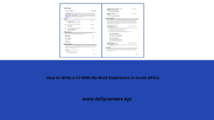 How to Write a CV With No Work Experience in South Africa